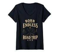 Women's Born for the Endless Journey Life Adventure V-Neck T-Shirt