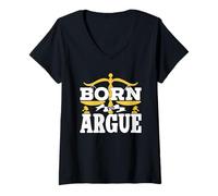 Womens Born to Argue Graduation Law Attorney Advocate Lawyer V-Neck T-Shirt