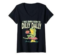 Women's Born to Dilly Dally V-Neck T-Shirt