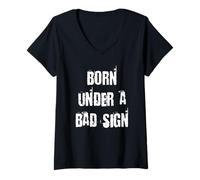 Women's Born Under a Bad Sign V-Neck T-Shirt