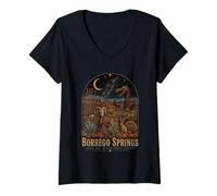 Women's Borrego Springs California Wildflower Desert V-Neck T-Shirt