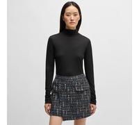 Women's Boss C_Emerie Slim-Fit Rollneck Top in Black