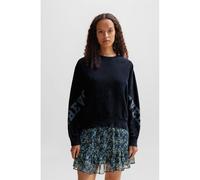 Women's Boss C_Eprep Logo Embroidered Sweatshirt in Blue