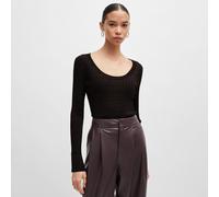 Women's Boss Firama Scoop-Neck Sweater in Brown