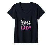 Womens Boss Lady Shirt V-Neck T-Shirt