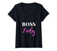 Womens Boss Lady T shirt V-Neck T-Shirt