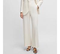Women's Boss Tikela High-Waisted Relaxed-Fit Trousers in White