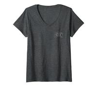 Womens Boston Dark Curve Text Pocket Logo Classic V-Neck T-Shirt
