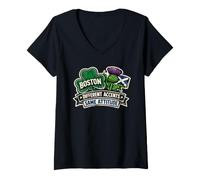 Women's Boston Scotland Different Accents Same Attitude V-Neck T-Shirt