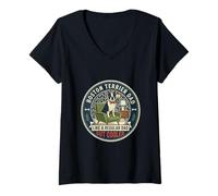 Women's Boston Terrier Dad Like A Regular Dad But Cooler Dog Dad V-Neck T-Shirt