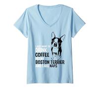 Womens Boston Terrier Tshirt Boston Terrier Shirts for Women Men V-Neck T-Shirt