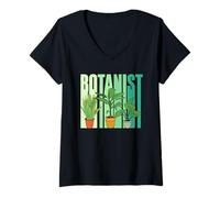 Womens Botanist Flowers Botanics Plants Gardening Botanist V-Neck T-Shirt