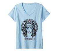 Womens BOUDICA. Warrior Queen V-Neck T-Shirt