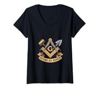 Women's Bound by Honor Freemason Tools Emblem V-Neck T-Shirt