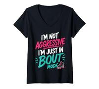 Women's Bout Day Roller Derby Team V-Neck T-Shirt