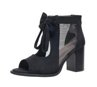 Women's Bow Gladiator Block Heel Sandals, Peep Toe Lace Up Ankle Booties, Ladies Fashion High Heels for Summer | Smart Casual & Party Shoes with Comfort Heel