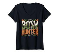Women's Bow Hunter Archery Wilderness Forest Pursuit V-Neck T-Shirt