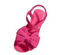 Women's Bow Knot Gladiator Sandals 2026 Summer Lightweight Flat Elastic Strap Roman Shoes Stylish Open Toe Bathroom Pool Footwear Comfort Anti-Slip Slingback Sliders UK Hot Pink
