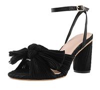 Women's Bow Knot Heeled Sandals Bridal Wedding Open Toe Ankle Strap Chunky Heels for Party Dressing