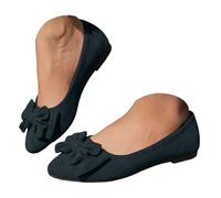 Women's Bow Knot Suede Loafers Solid Color Pointed Toe Lightweight Flexible Elegant Padded Soft Insole Dressy Casual Shoes Office Work Vacation Picnic Outdoor Daily Walk Footwear Dark Green