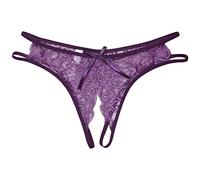 Women's Bow Panties Low Rise Cutout Sexy Thongs Underwear for Women Butt Lifting Sheer Tummy Control Briefs Lace Mesh Eyelet String Low Waisted Thong Flower Crotchless Solid Hipsters