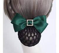 Womens Bowknot Hairnet Women Hair Clips Hair Net Work Hair Accessories for Women Bun Net(Red,Style 1)