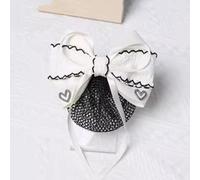 Womens Bowknot Hairnet Women Hair Net Elegant Updo Bow Hair Clips for Women Bun Net(White)