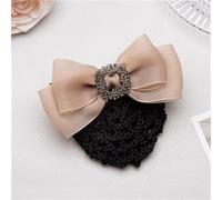 Womens Bowknot Hairnet Women's Plate Hair Net Bank Stewardess Hotel Plate Hair for Women Bun Net(Pink,Style 2)