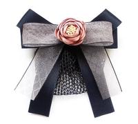 Womens Bowknot Hairnet Women's Plate Hair Net Bow Flower Hair Clips for Women Bun Net(Blue,Style 2)
