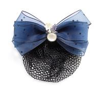 Womens Bowknot Hairnet Women's Work Plate Hair Net Nurse Bank Flight Hair Clips for Women Bun Net(Colour 2,Style 2)