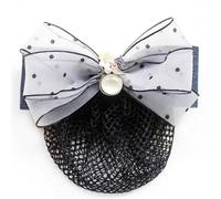 Womens Bowknot Hairnet Women's Work Plate Hair Net Nurse Bank Flight Hair Clips for Women Bun Net(Colour 1,Style 2)