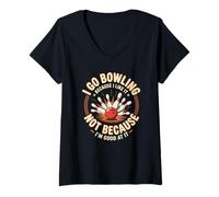 Women's Bowling Lover Wearing Pride on Every Bowling Night Out V-Neck T-Shirt