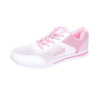 Womens Bowling Shoes,Orthopedic Bowling Shoes Women Wide Width,Breathable Bowls Lace Up Sneakers,Comfortable Soft Soles Light-Weight Mesh Athletic Slip-On Sneakers White