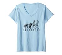 Womens Boxer Boxing Gym Pugilist Evolution Pugilist Pugilism Punch V-Neck T-Shirt