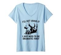 Womens boxer dog I'll Get Over It I Just Need To Be Dramatic First V-Neck T-Shirt