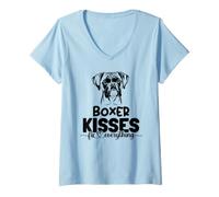 Women's Boxer Kisses fix Everything V-Neck T-Shirt