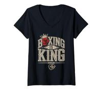 Women's Boxing is King - Mexican Combat Sports V-Neck T-Shirt