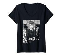 Womens Boy George of Culture Club at Movie Premiere 1984 V-Neck T-Shirt
