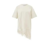 Women's Boyfriend Cut Lace and Satin T-Shirt COMMA Beige 42