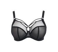Elomi Women's Sachi Plunge Bra - Strappy Underwire, Side Support - Black 34J
