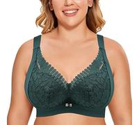 Women's Bra Sexy Lightweight Lifting Bra Seamless Underwired Bra Deep V Plus Size Lace Lifting Bra Women's Bra Plus Size Breathable Lightly Lined Sexy Lace Bra Seamless Underwired Bra, Green, 44 C