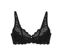 Triumph International Women's Bra Amourette - Underwired Non-Padded Full-Cup Lace - Black 38D UK