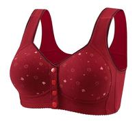 Women's Bra with Front Buckle Sagging and Gathered Auxiliary Breasts Without Steel Rings Womens Sports Bras Plus Size Sleep Bras for Girls in Yoga Bralette Leisure Stretch Crop Tops