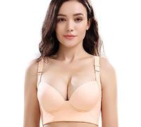 Women's Bra Without Underwire Full Cup Front Closure Strong Hold Bralette Push Up Bras Breathable Comfortable T Shirt Lightweight Padded Bra Classic Underwear