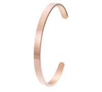 Women's Bracelet Stainless Steel Mens Cuff Bracelet: Minimal Cool Antique Glod/ Silver/ Rose Glod Open Metal Cuff Bangle Bracelets For Men Boy 6mm 2000s Jewelry for Women ( 5-Rose Gold, One Size)