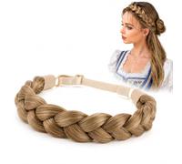 Women's Braid Braided Headband Hair Band 2 Strands Elastic Hairpiece, Blonde