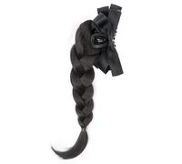 Women's Braid High Ponytail With Bowknot And Claw Clip New Chinese Styles Clip On Hair Claw For Various Occasion Outfit