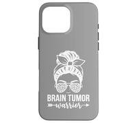 Women's Brain Tumor Warrior Leopard Design Case for iPhone 16 Pro Max
