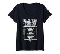Womens Brain Tumor Warrior Somedays I Rock It Funny Brain Cancer V-Neck T-Shirt