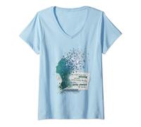 Womens Brain Tumour Awareness Wear Gray in May Cancer Warrior V-Neck T-Shirt